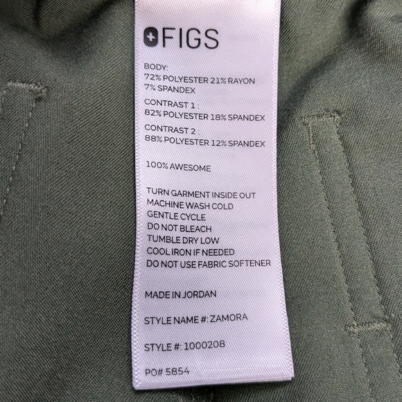COPY - FIGS Women's Zamora Jogger Scrub Pants size XS petite kaki green - Picture 11 of 16